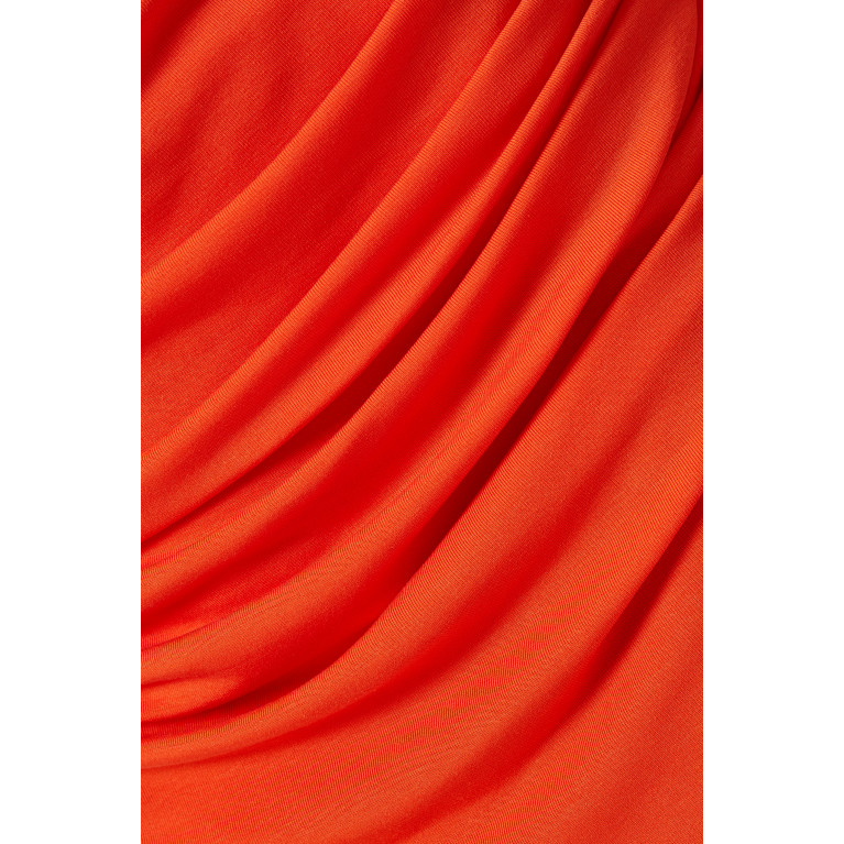 Paris Georgia - 05 Draped Skirt in Rayon Knit Orange