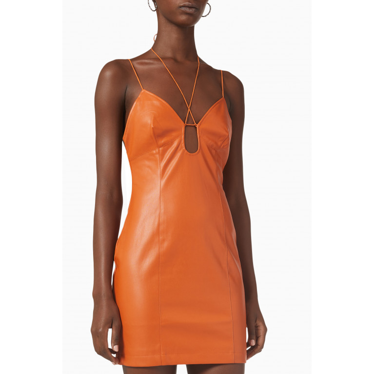 Misha - Camille Dress in Faux Leather
