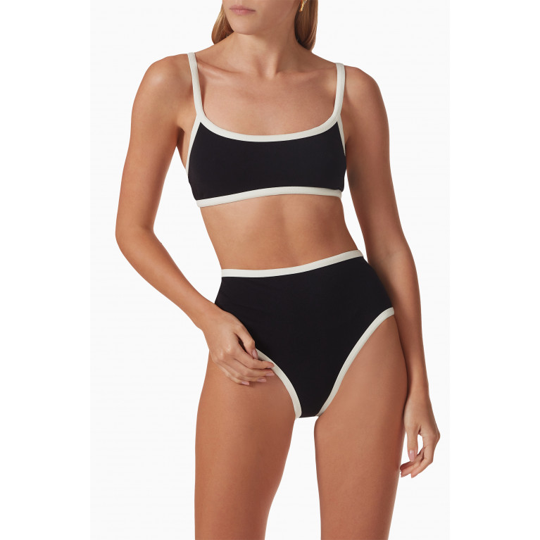Lisa Marie Fernandez - KK High-waist Bikini Set in Stretch Nylon