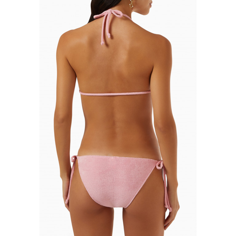 Lisa Marie Fernandez - Padded Triangle Bikini Set in Terry Cloth