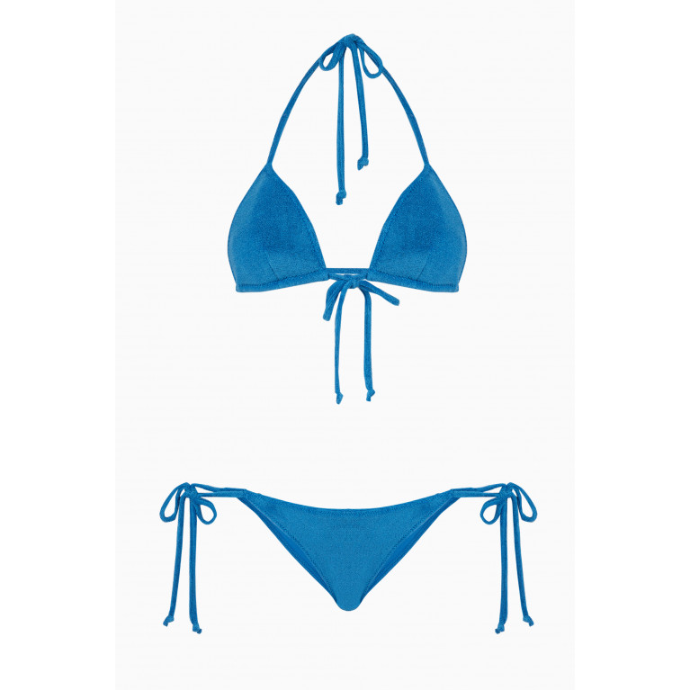 Lisa Marie Fernandez - Padded Triangle Bikini Set in Terry Cloth
