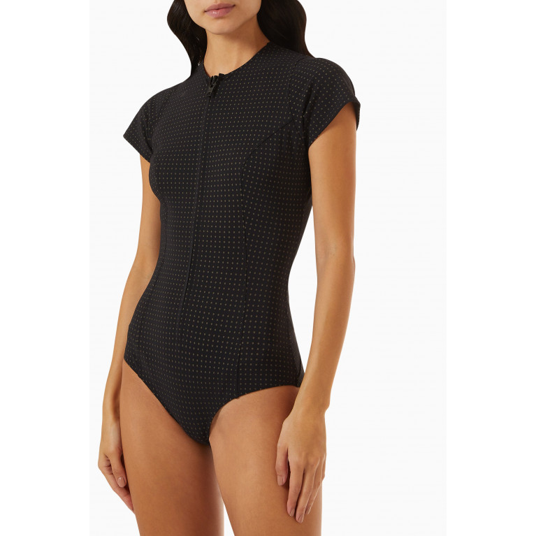 Lisa Marie Fernandez - Farrah Swimsuit in Swiss Dot Bonded Fabric