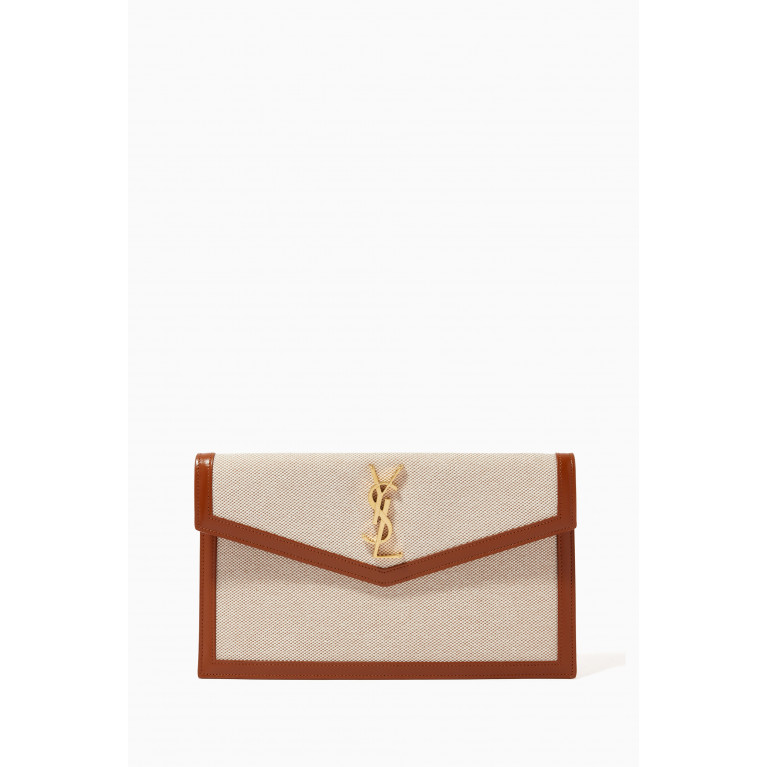 Saint Laurent - Uptown Pouch in Canvas & Leather
