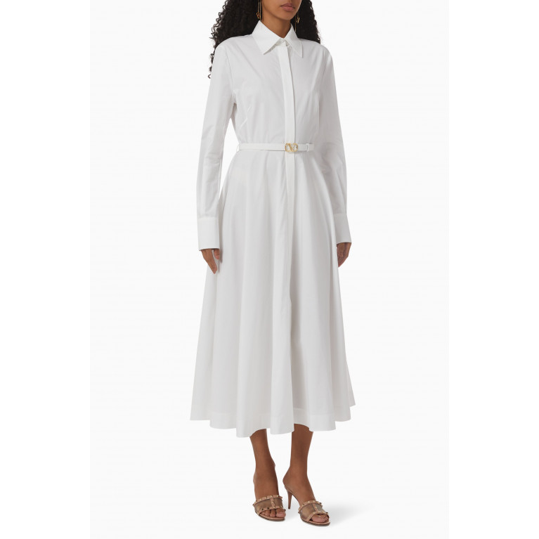 Valentino - Midi Shirt Dress in Cotton Poplin