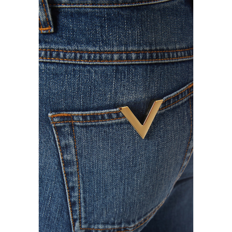 Valentino - V-logo Mid-rise Flared Jeans