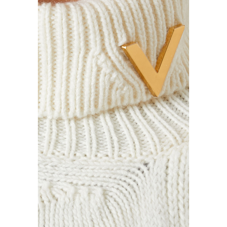 Valentino - Logo Turtleneck Poncho in Cashmere-wool