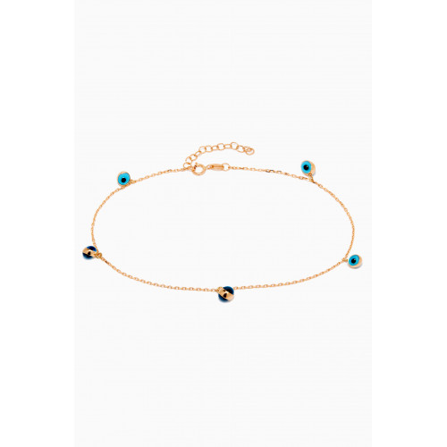 M's Gems - Ayna Charm Anklet in 18kt Yellow Gold