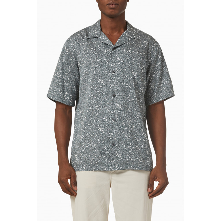 Theory - Noll Geo Floral Shirt in Tencel
