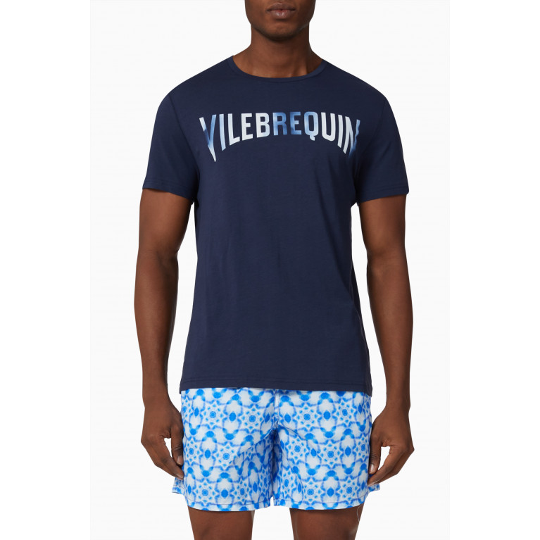 Vilebrequin - Thom Batik Fishes Logo T-shirt in Cotton-jersey