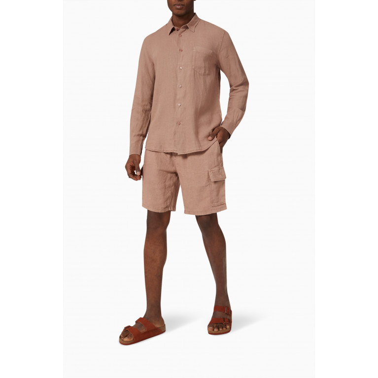 Vilebrequin - Baie Dyed Bermuda Shorts in Linen Orange
