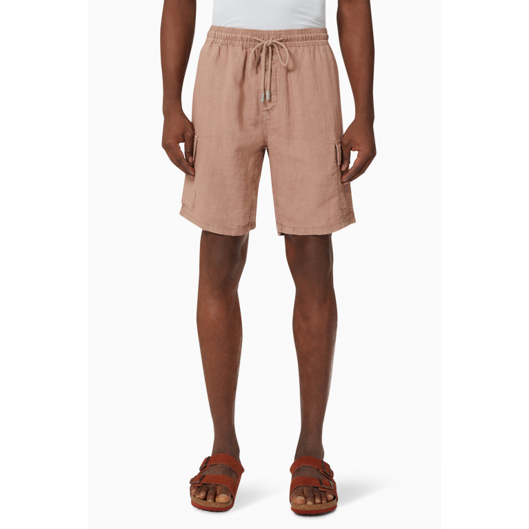 Vilebrequin - Baie Dyed Bermuda Shorts in Linen Orange