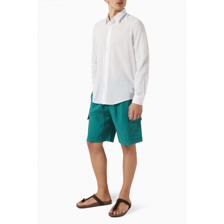 Vilebrequin - Cargo Bermuda Shorts in Linen Green