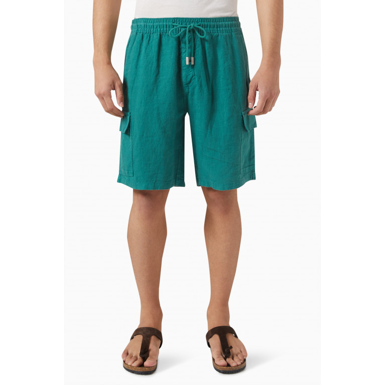 Vilebrequin - Cargo Bermuda Shorts in Linen Green