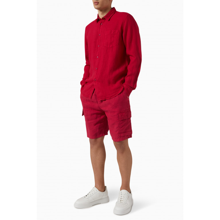 Vilebrequin - Cargo Bermuda Shorts in Linen Red