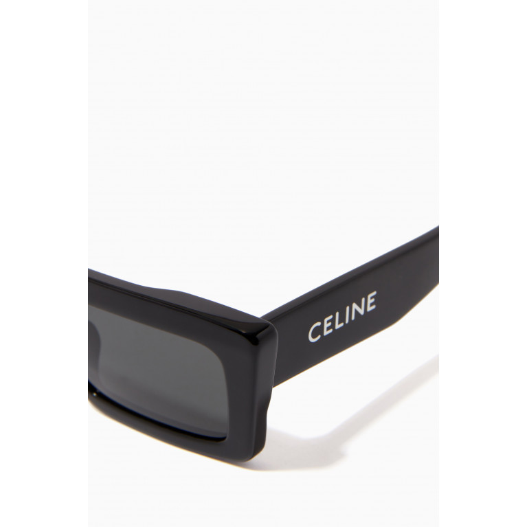 Celine - Flat Top Sunglasses in Acetate Black