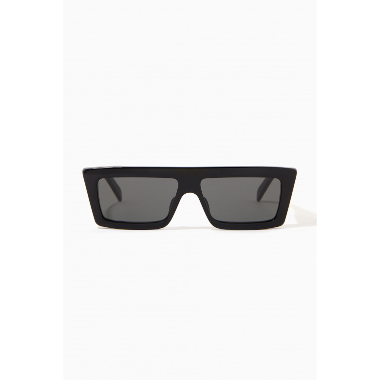 Celine - Flat Top Sunglasses in Acetate Black