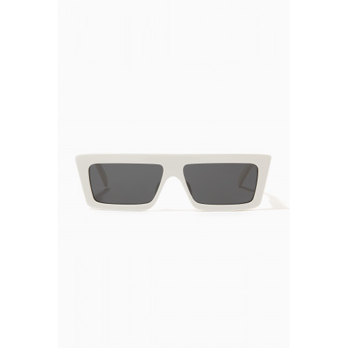 Celine - Flat Top Sunglasses in Acetate White