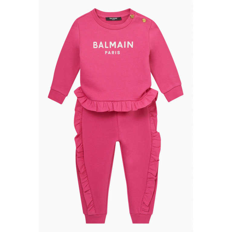 Balmain - Ruffle Detail Sweatpants in Jersey