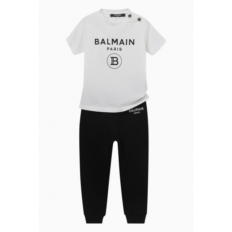 Balmain - Logo Print Sweatpants in Jersey