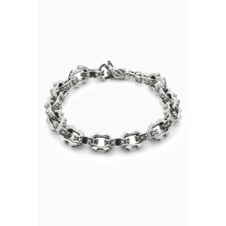 Emanuele Bicocchi - Studded Chain Bracelet in Sterling Silver