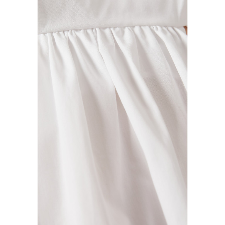 Matthew Bruch - Flutter Sleeve Cut-out Mini Dress in Cotton Poplin
