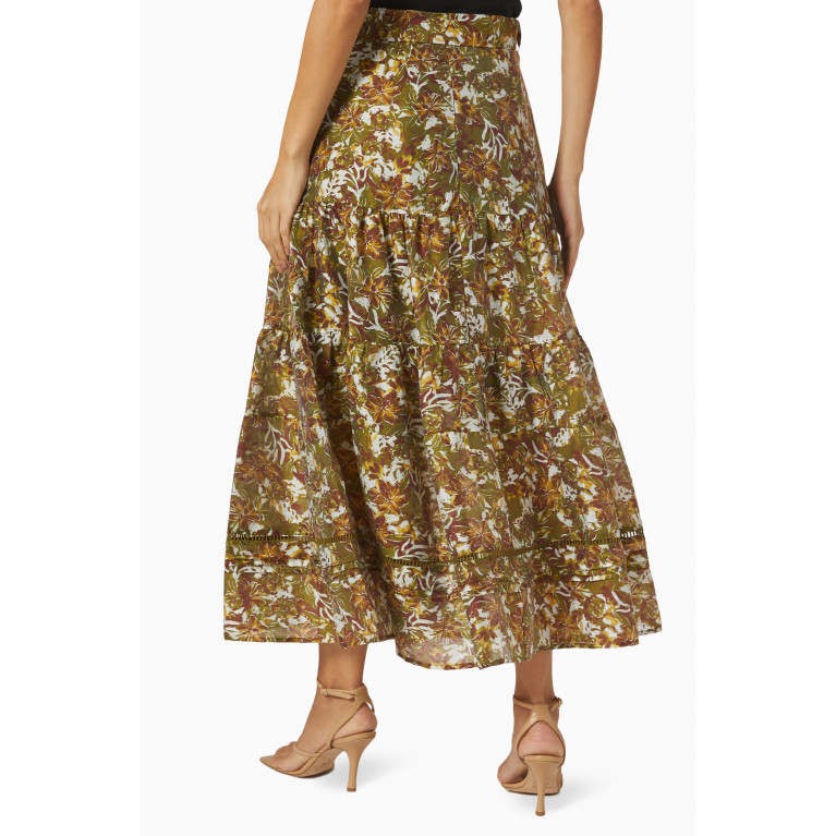 Ministry Of Style - Floral in Disguise Midi Skirt in Viscose