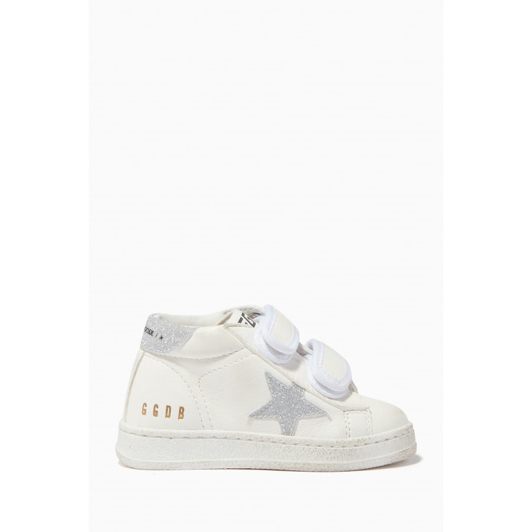 Golden Goose Deluxe Brand - Old School Sneakers with Glitter Star in Leather