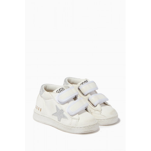 Golden Goose Deluxe Brand - Old School Sneakers with Glitter Star in Leather