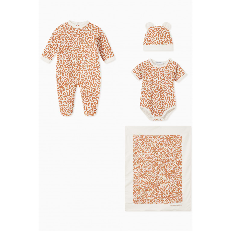 Golden Goose Deluxe Brand - Leopard-printed Baby Gift Set in Cotton