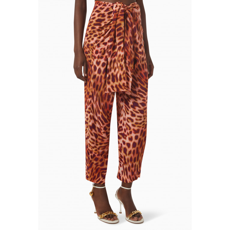 Stella McCartney - Cheetah Print Tie-up Pants