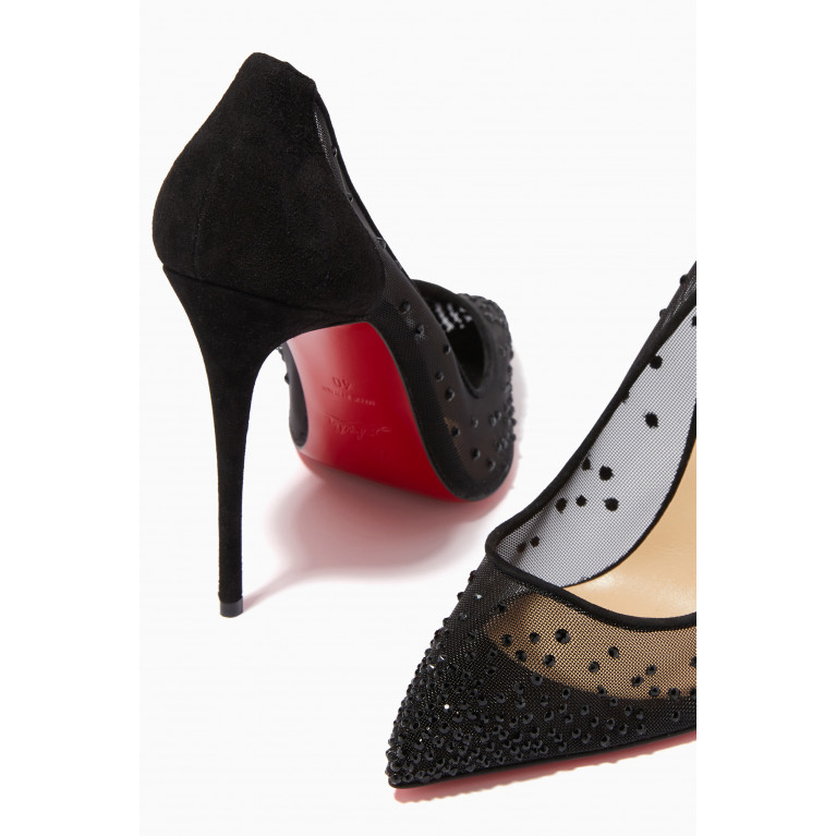 Christian Louboutin - Follies Strass 100 Pumps in Mesh & Suede