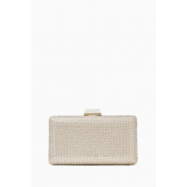 Jimmy Choo - Small Clemmie Clutch in Crystal-embellished Satin