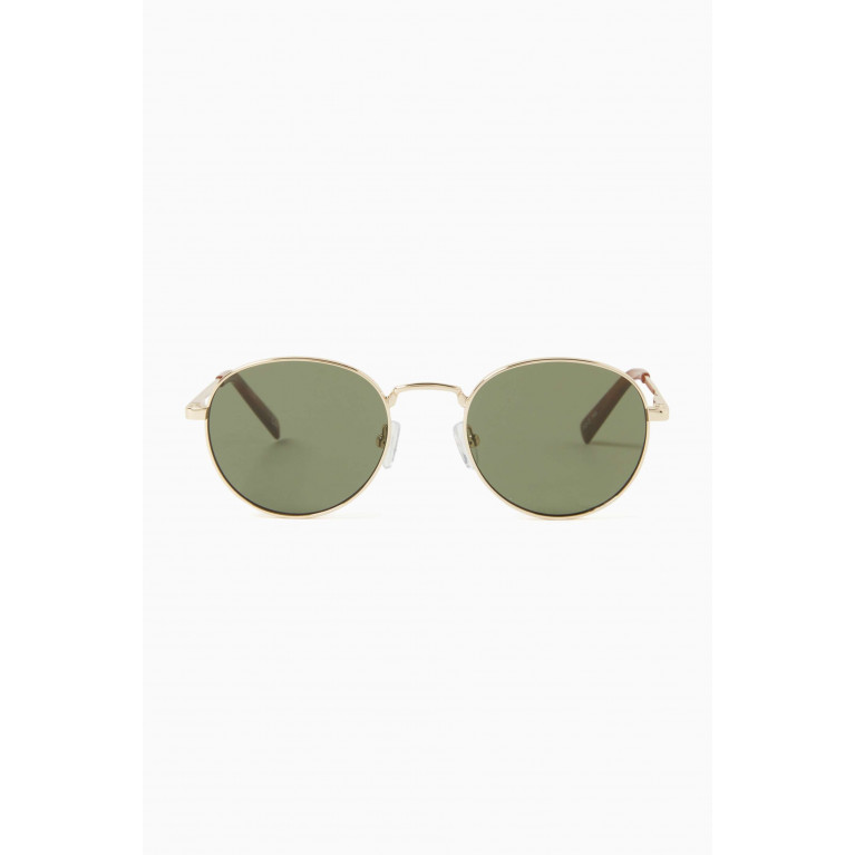 Le Specs - Lost Legacy Round Sunglasses in Metal