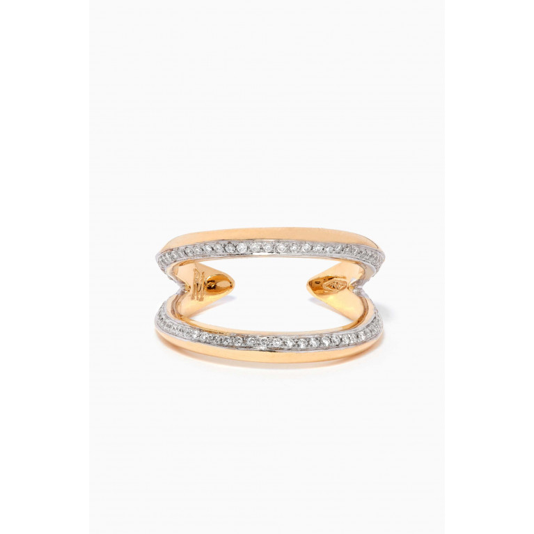 Ralph Masri - Modernist Diamond Ring in 18kt Yellow Gold