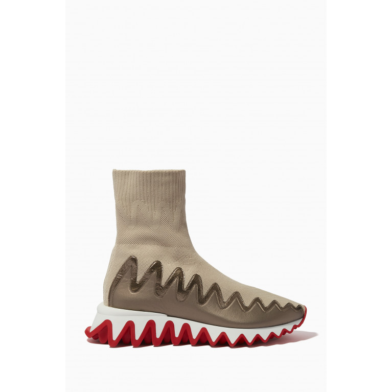 Christian Louboutin - Sharky Sock Sneakers in Knit Mesh