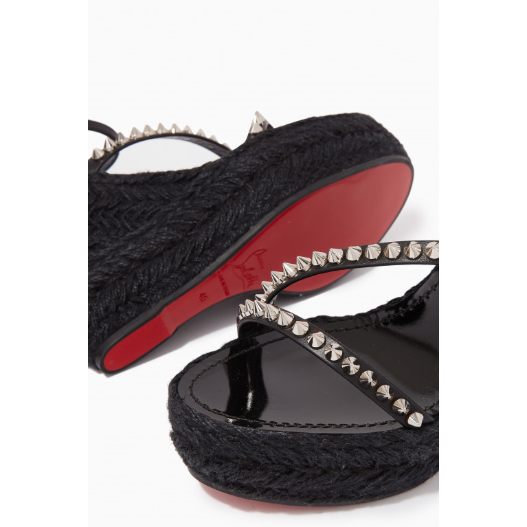 Christian Louboutin - Malfadina Zeppa 120mm Wedge Sandals in Calf Leather
