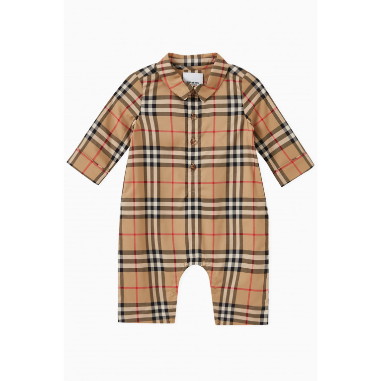 Burberry - Vintage Check Playsuit in Cotton Twill