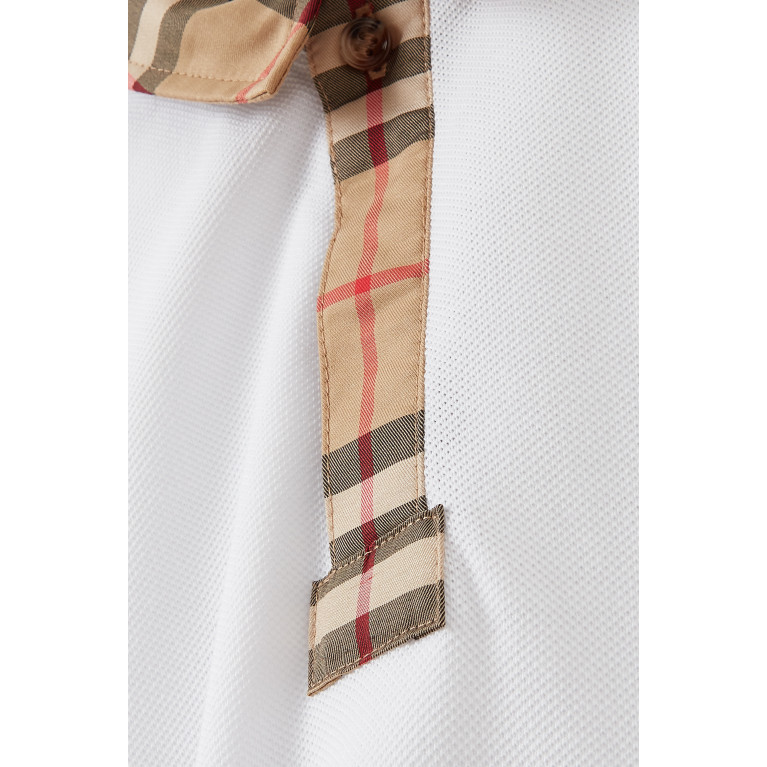 Burberry - Icon Contrast Collar Romper in Stretch Cotton