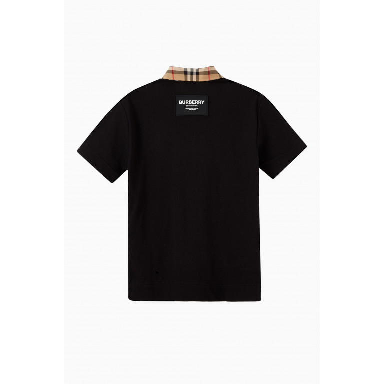 Burberry - Contrast Collar Polo Shirt in Cotton