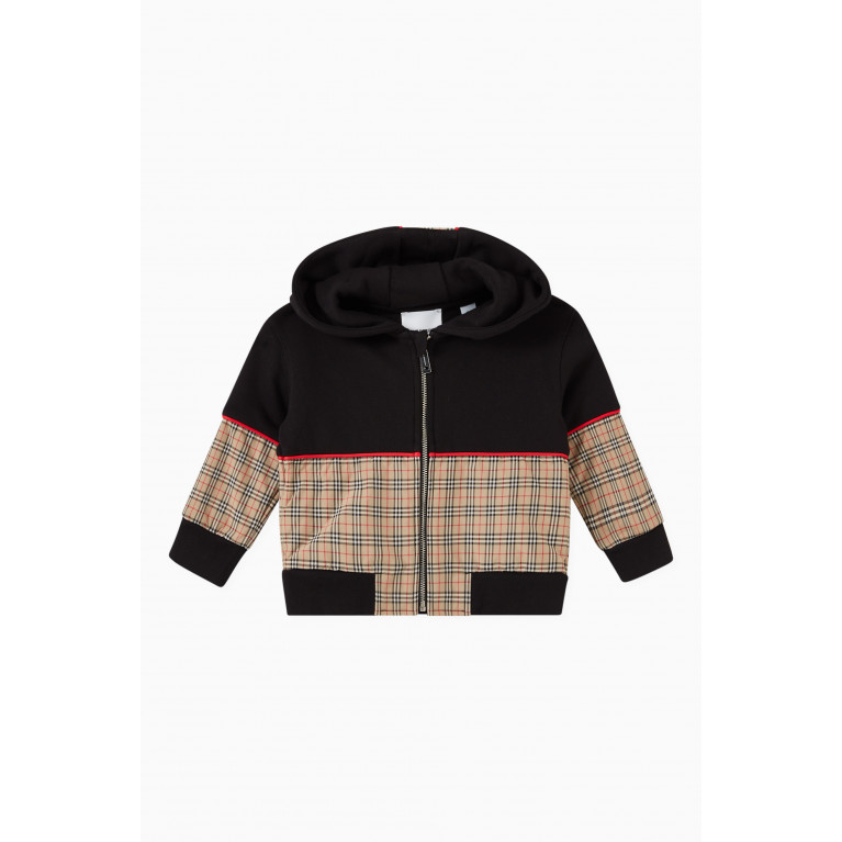 Burberry - Jonah Check Print Hoodie in Cotton