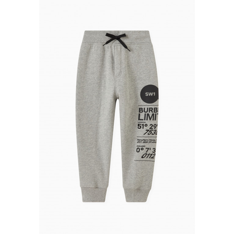 Burberry - Joel Address Print Sweatpants in French Terry
