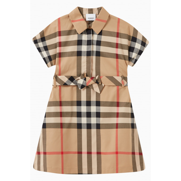 Burberry - Check Shirt Dress in Stretch Cotton