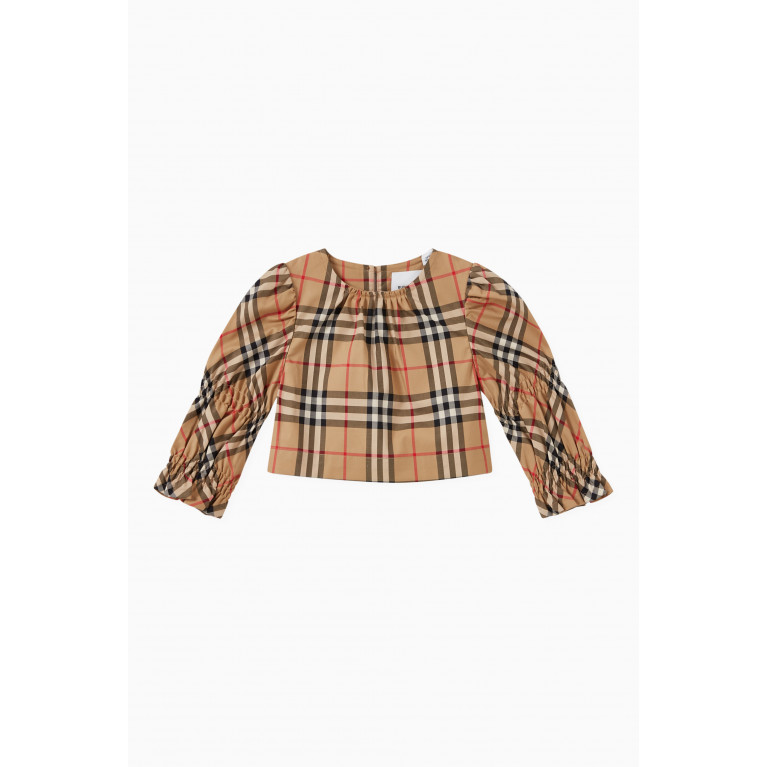 Burberry - Susanna Puff Sleeve Top in Cotton