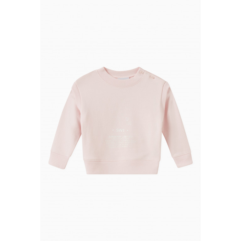 Burberry - Angie Address Print Sweatshirt in French Terry
