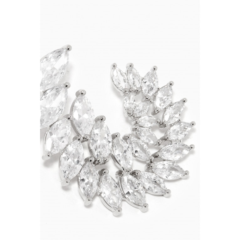 CZ by Kenneth Jay Lane - Marquis Curved Earrings
