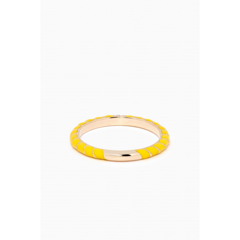 Yvonne Leon - Alliance Mini Torsade Diamond Ring in 9kt Yellow Gold Yellow