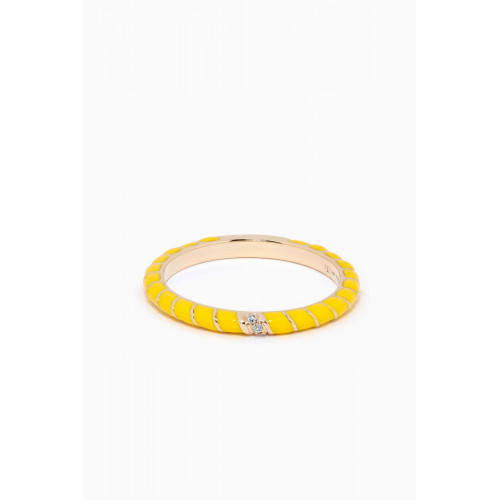 Yvonne Leon - Alliance Mini Torsade Diamond Ring in 9kt Yellow Gold Yellow