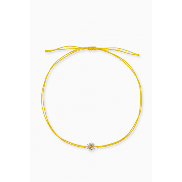 Yvonne Leon - Cord Soleil Diamond & Citrine Necklace in 9kt Yellow & White Gold