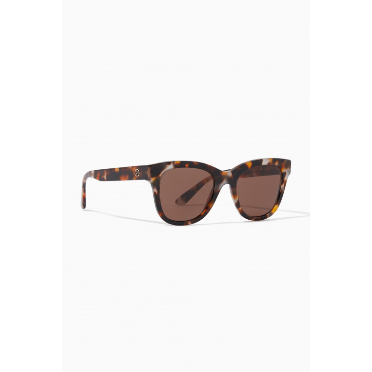 Giorgio Armani - Cat-eye Sunglasses in Acetate Brown