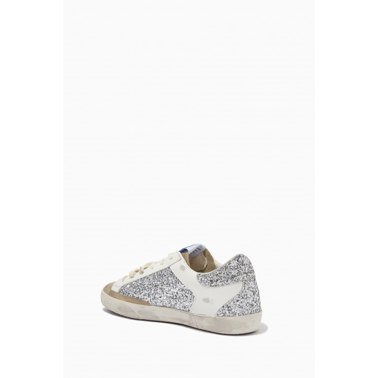 Golden Goose Deluxe Brand - Super Star Glitter Sneakers in Leather